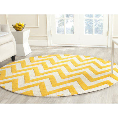 Sanyla Cambridge Hand Tufted Wool Chevron Rug