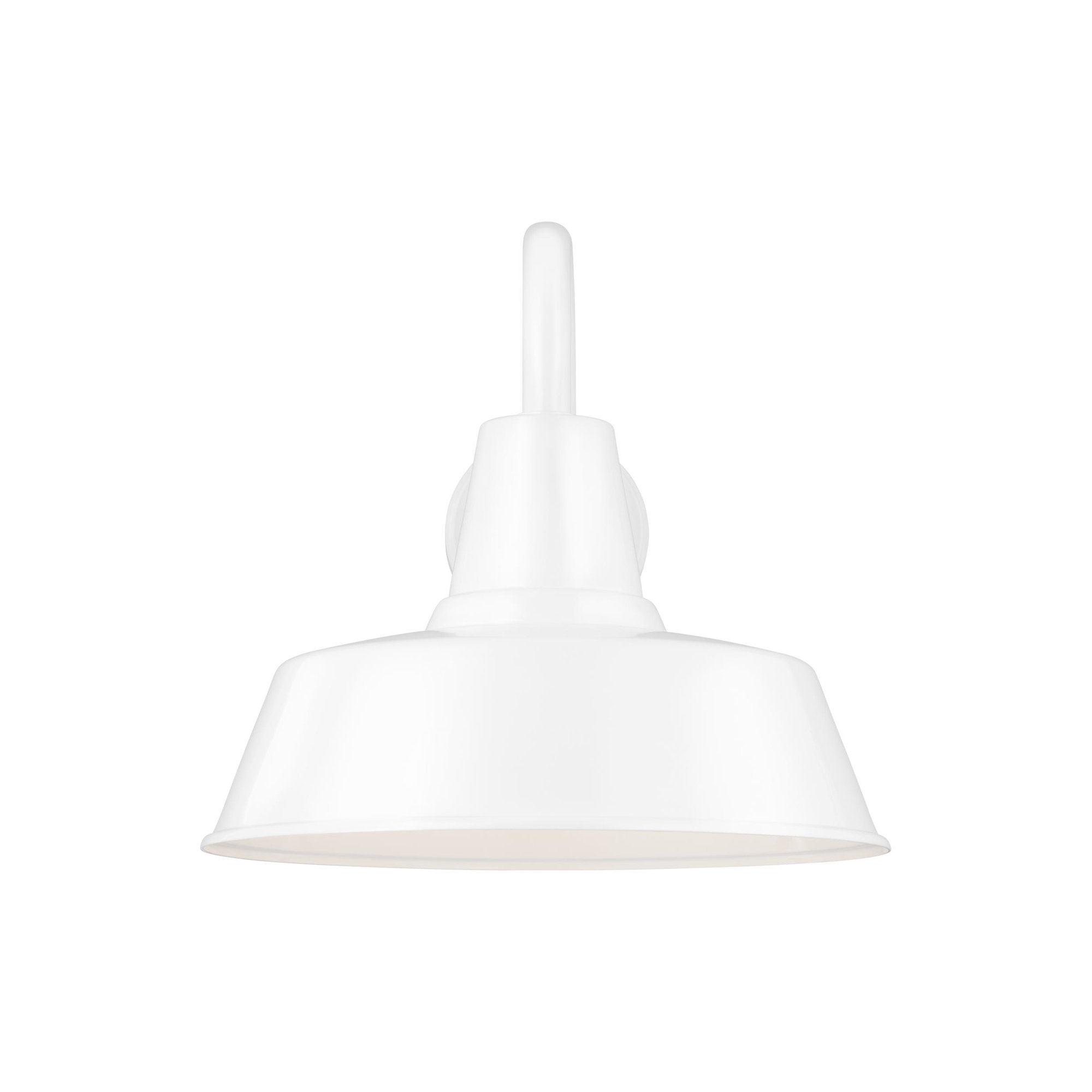Blakeston Single Light Bell Outdoor Aluminum Wall Light, No, 13.5" H x 14" W x 14" D, White