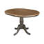 Table de salle à manger avec piédestal et à rallonge en bois massif Ingbert-49574499