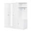 Armoire 4 portes avec tablettes, tiroirs et miroir pleine grandeur -1142005522