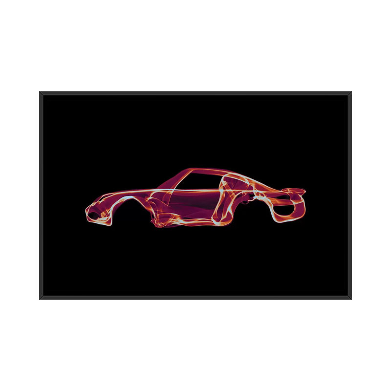 Porsche 959, impression sur toile tendue, Toile avec cadre noir, Pas de tapis, H 32 po x l 48 po x P 1,5 po