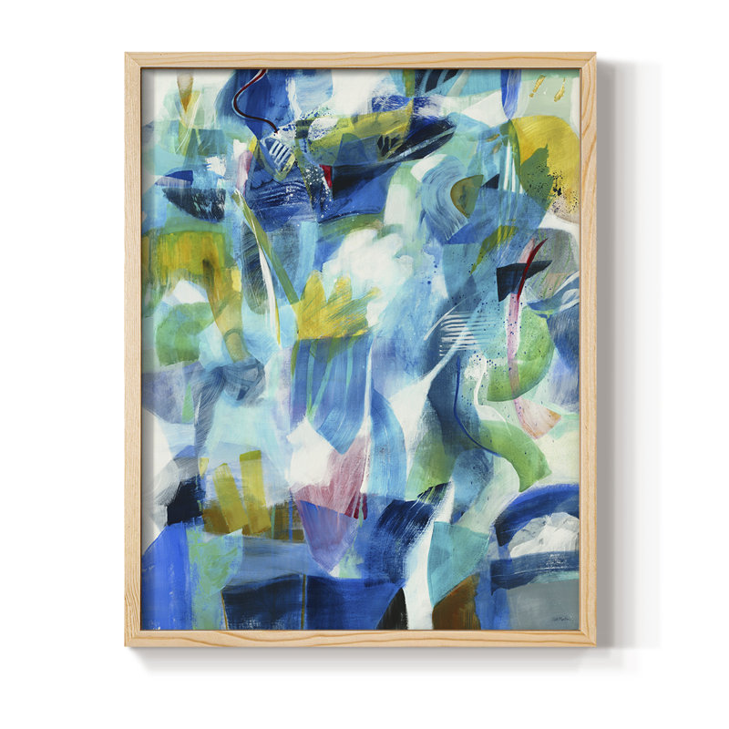 Green Passage Framed Print - Solid Wood, Natural, 11" H x 9" W