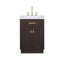 Chestnut 24" Carrara White Marble Countertop Bath Vanity with Faucet
