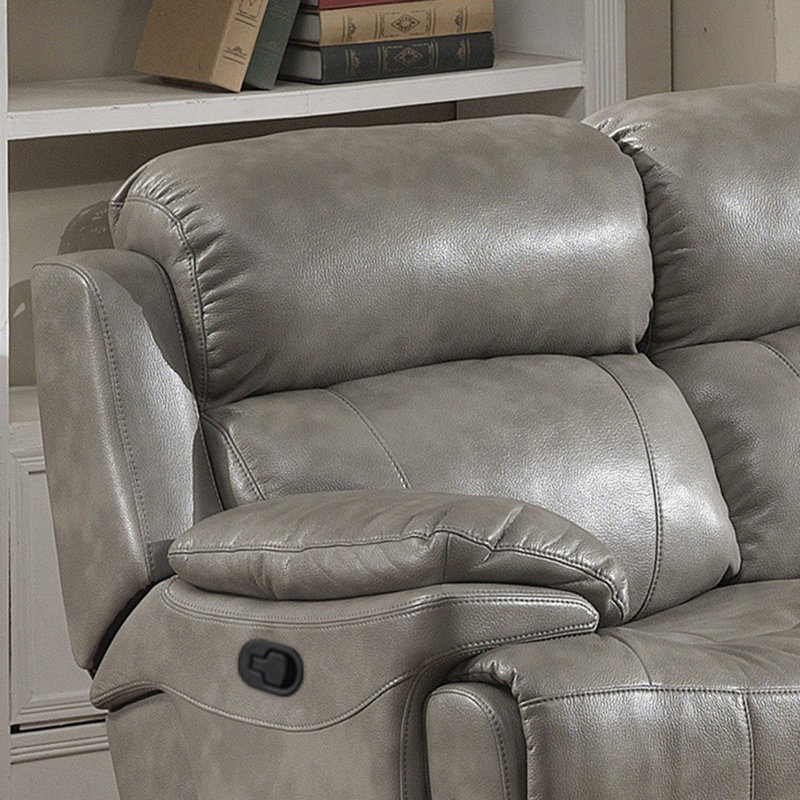 Kunkel 87'' Faux Leather Reclining Sofa, Power
