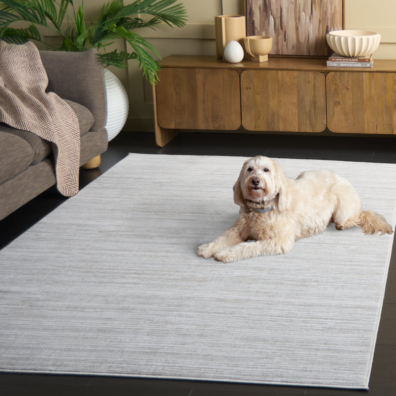 Aniketh Performance Solid Color Rug, Rectangle 8' x 10'