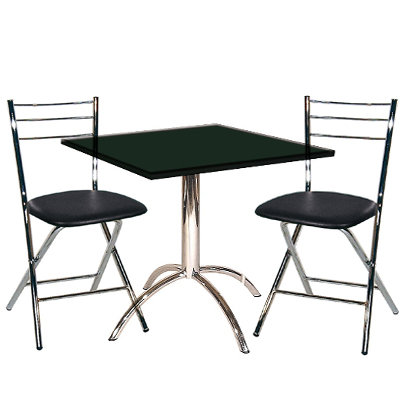 Manzi Folding Chair, Black