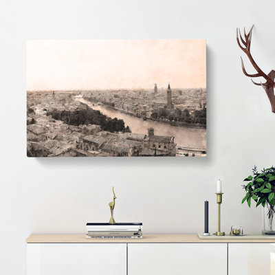 Skyline Of Verona Italy Painting - Wrapped Canvas