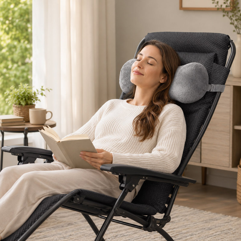 Coussin inclinable moelleux avec sangle réglable gris