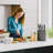 BergHOFF Balance Non-stick Stainless Steel 6Pc Knife Block Set, Recycled Material, Green