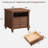 Rushville Farmhouse 2 - Drawers Nightstand with Charging Station, Tall Rustic Wood Square End Table with Open Shelf-95008835