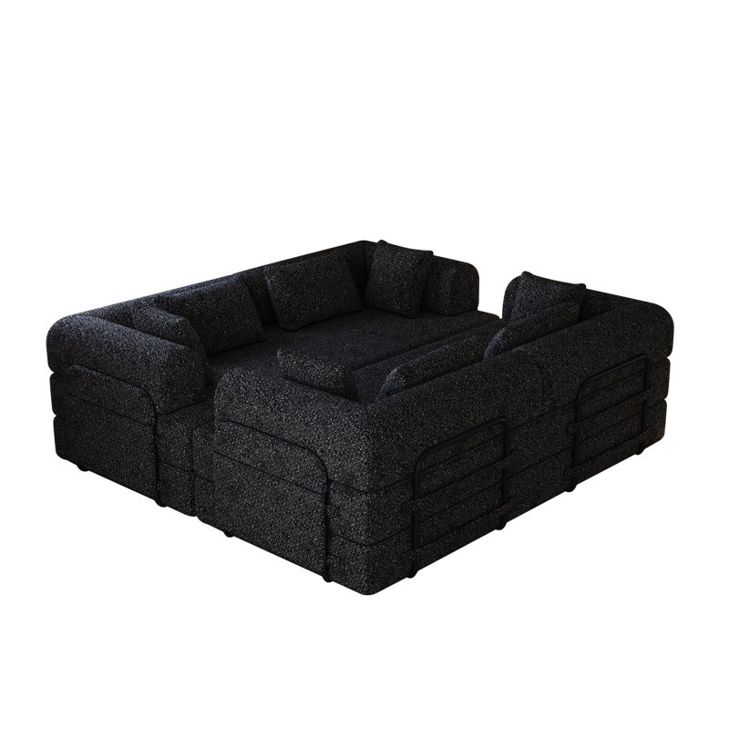 Canapé-lit convertible en chenille