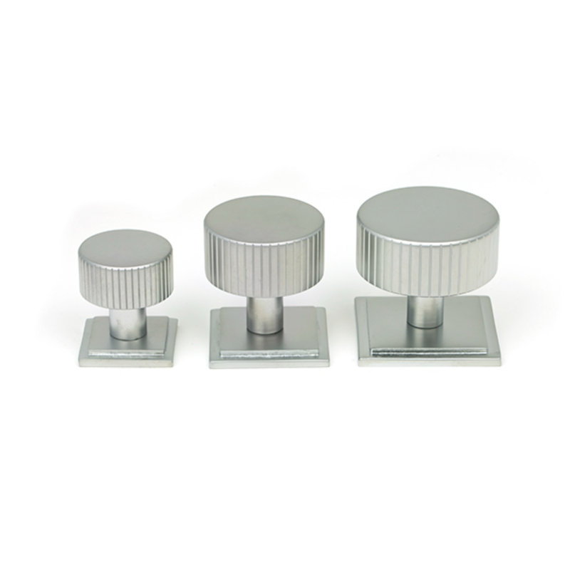 30mm Square Knob, Satin Chrome