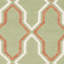 Tapis géométrique en laine / coton tissé à la main Rodgers - orange / vert-1228225980