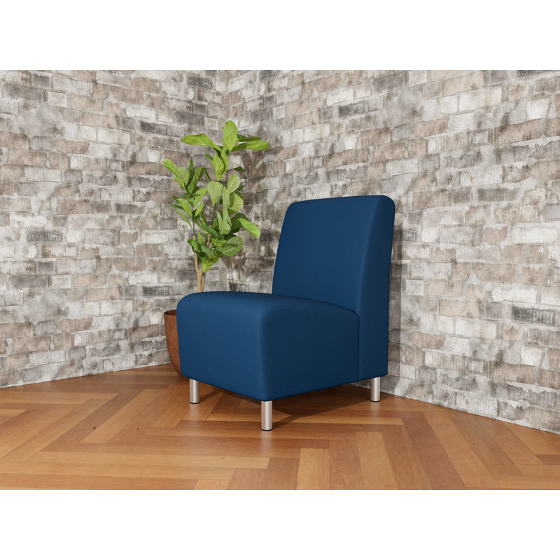 Fauteuil d'invité sans accoudoirs Ravenna, Non inclus, Acier brossé, Patriot Plus Blue Ridge