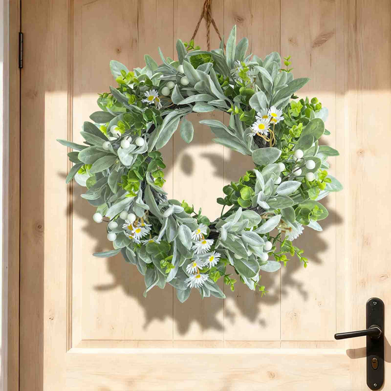 Décoration de couronne de bébé oreille de lapin simulée pour plantes vertes douces