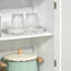 Armoire de rangement autoportante de 63 po avec garde-manger à 4 portes, tablette réglable pour la salle à manger et le salon, garde-manger à finition blanche,