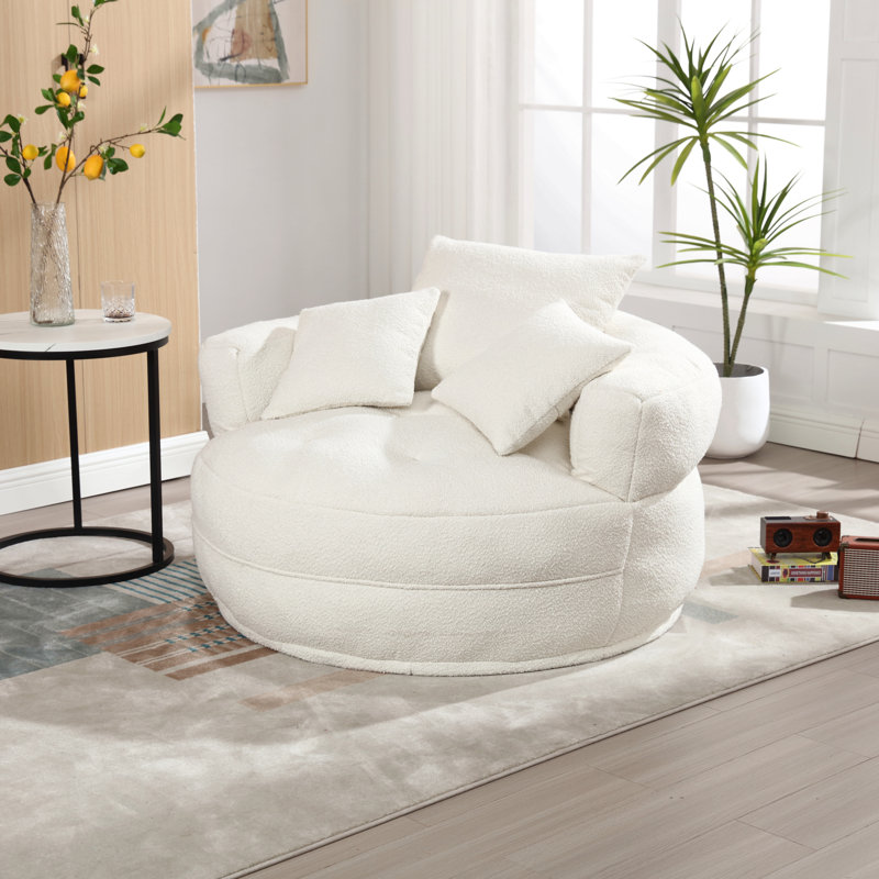 Canapé-lit simple Chenille, Beige Boucle