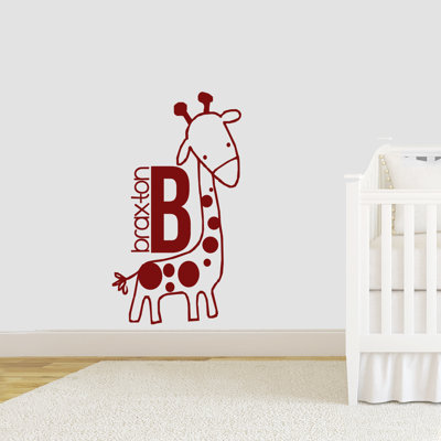 Adhésif décoratif girafe personnalisé