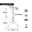 URBNLIVING 1 - Light Black Single Pendant
