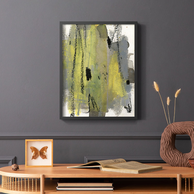 «Loft Pastel I», reproduction encadrée - bois massif, H 10 po x l 8 po, Noir