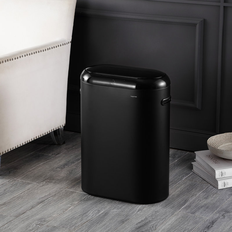 Poubelle à capteur de mouvement Robo, Noir anthracite