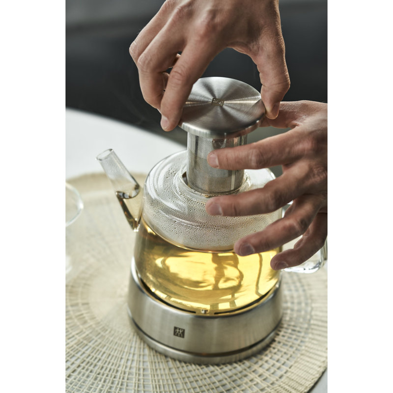 Sorrento 27-oz. Glass and Stainless Steel Teapot