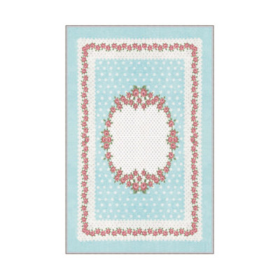 Stylish Hall Carpet (2.6 x 4.9 ft), 100% Polyester, 650 g/m² | Antibacterial, Non-Slip Underside, 0.3 in Pile Height | Machine Washable, 3D Digital Printing | Perfect for Entryway, Living Room, and Bedroom Décor