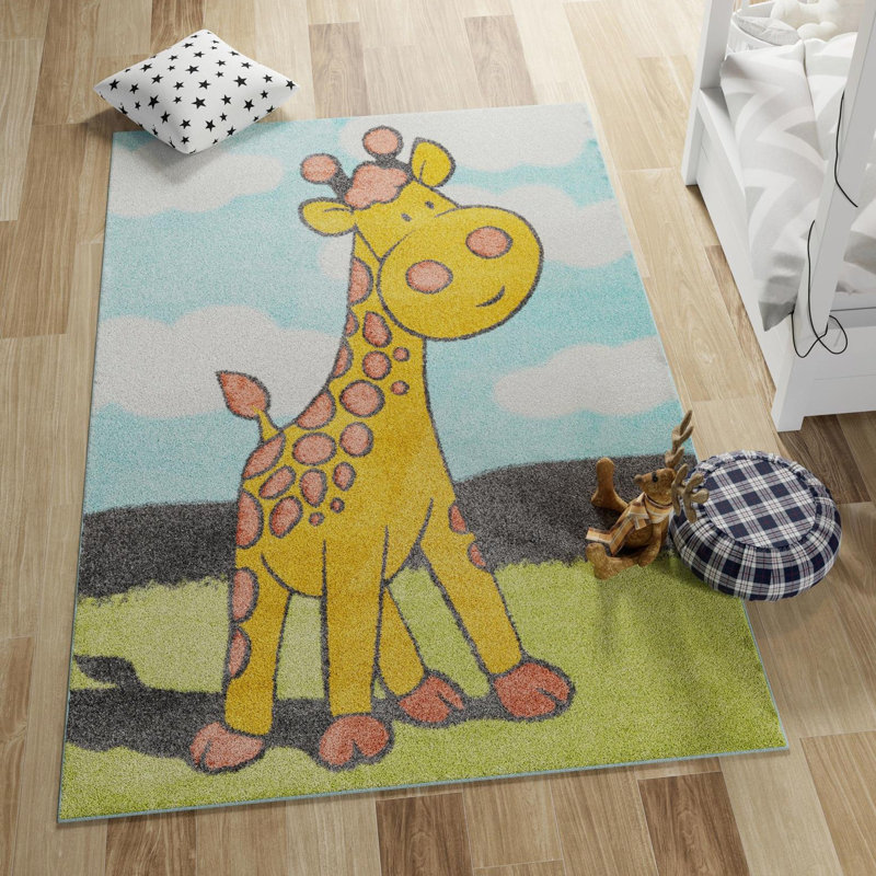 Unique Loom Giraffe Whimsy Kids Rug, Rectangle 7' 10" x 10' 0"