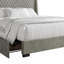 Lit plateforme double avec rangement en velours gris-1073106767-1073106763