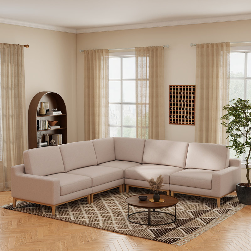 Canapé modulaire Bourbeau, Polyester kaki