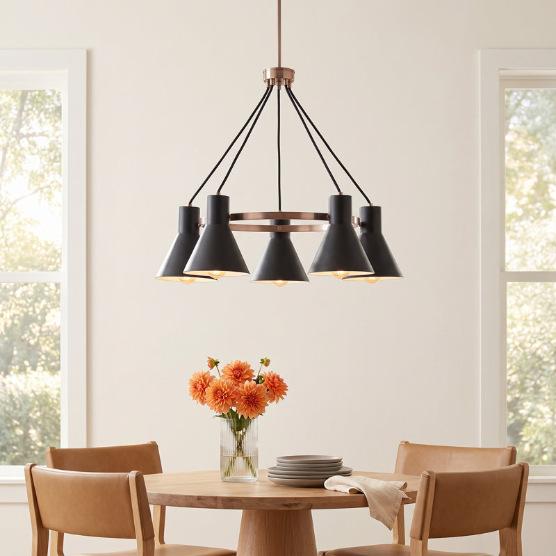 Byers 5-Light Chandelier, Satin Bronze, No