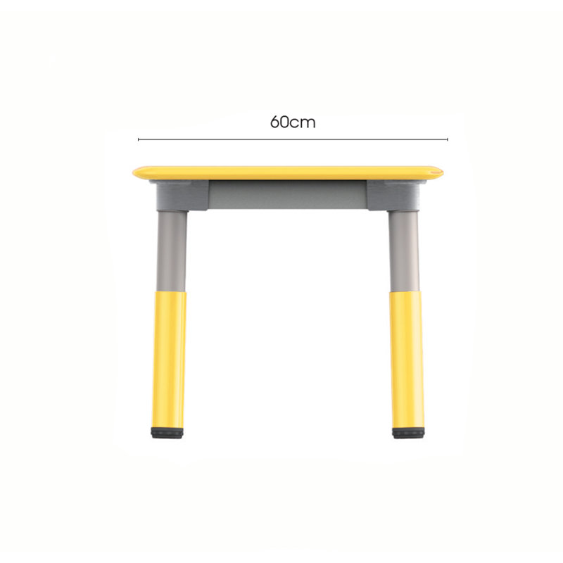 Table d'activité rectangulaire à hauteur ajustable, Jaune