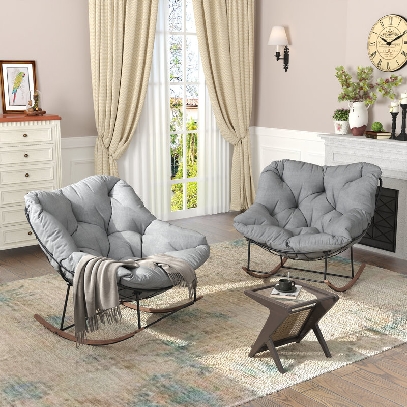 Chaise berçante d'intérieur, Gris