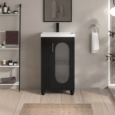 Ensemble de meuble-lavabo autoportant 20 po avec comptoir en céramique 20 po