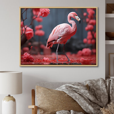 Flamant rose élégant - imprimé