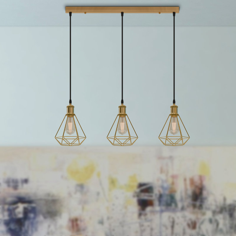 Brayman 3 - Light Gold Kitchen Island Pendant