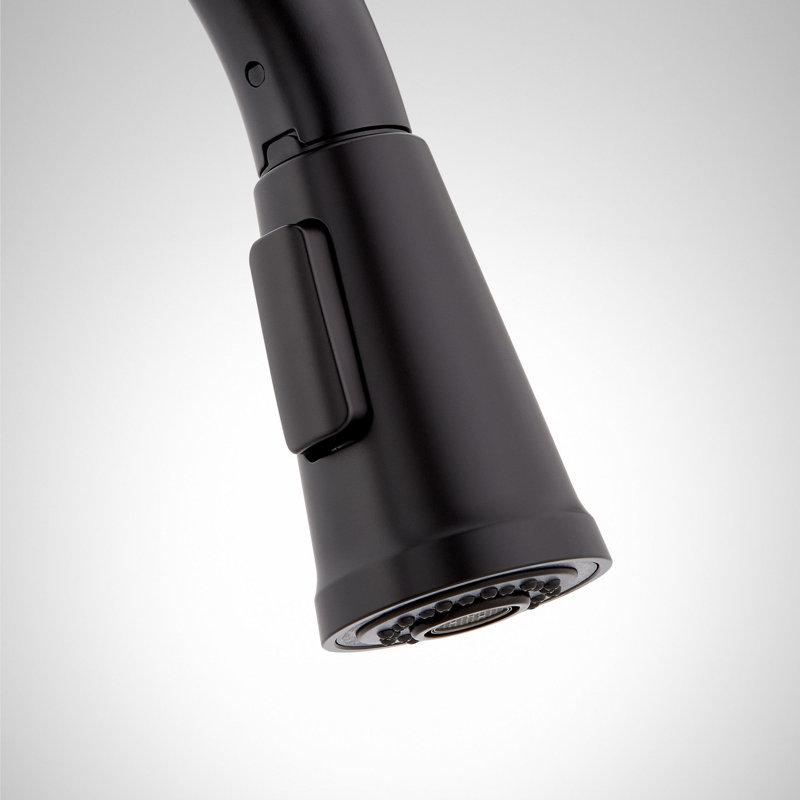 Greyfield Single Hole Pull Down Bar Faucet, Matte Black