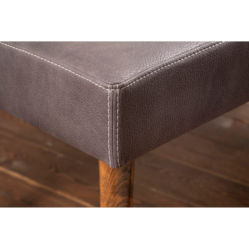 Stylish Pouffe Ottoman, Anthracite Color, 36.2 x 17.3 x 18.1 inches | Beech Wood Frame, 32 DNS Foam for Comfort | Easy Clean Fabric, Modern Rustic Design, Perfect for Living Room & Bedroom