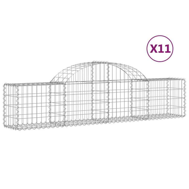 Bayliss 60cm H x 200cm W Galvanized Iron Gabion
