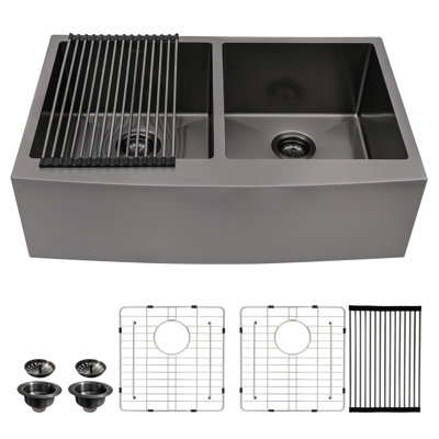 33'' L Double Bowl Stainless Steel Kitchen Sink