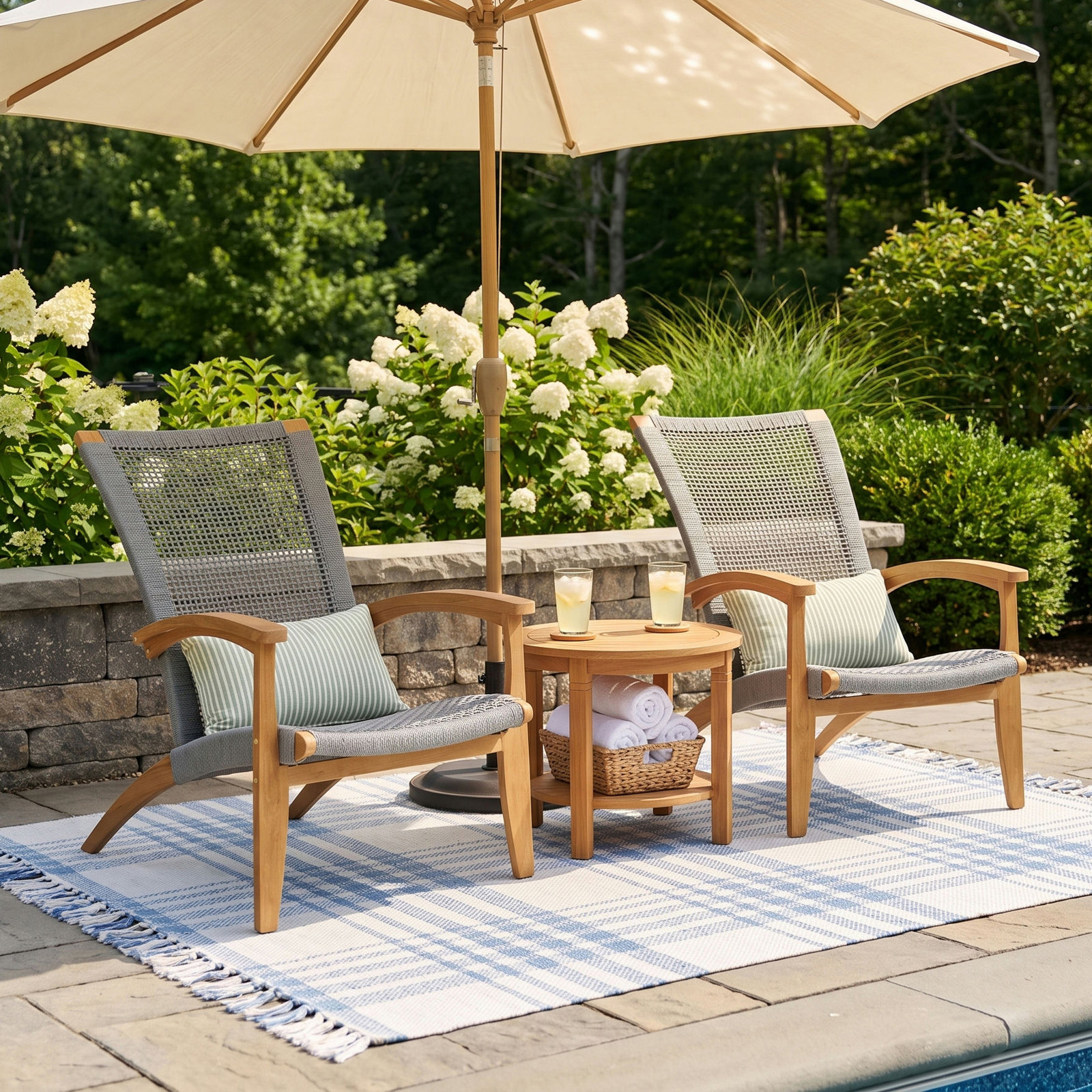 Watkins Patio Seating Group, Natural, 24"