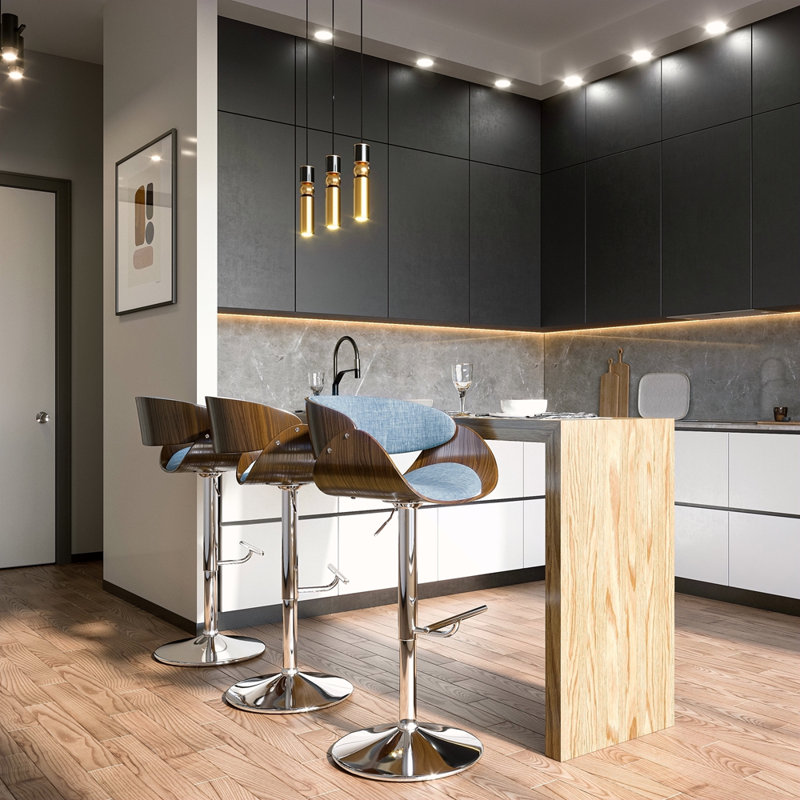 Adjustable Swivel Bar Stool