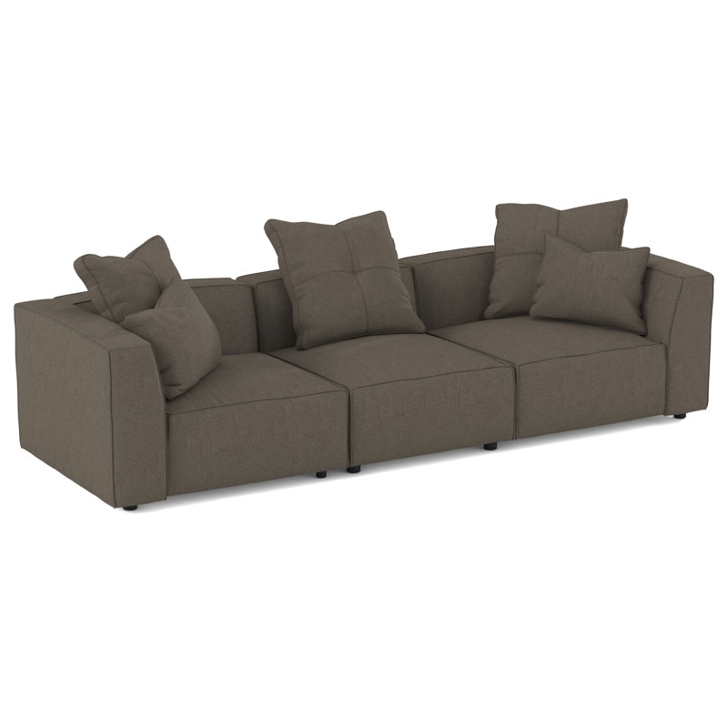 Del Modular Upholstered Sectional, Bella Granite Polyester