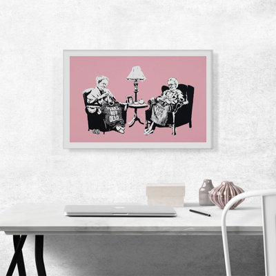 «Punk and Thug Grannies» par Banksy - impression sur toile tendue