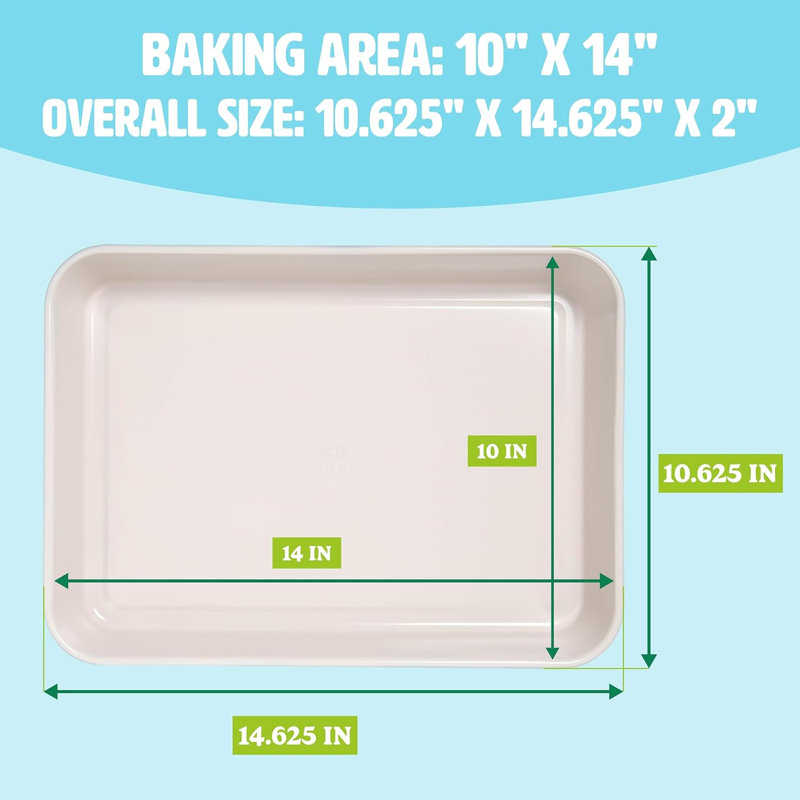 Plat à rôtir en acier 14 x 14 pouces - Ustensiles de cuisson en céramique antiadhésifs sans SPAS
