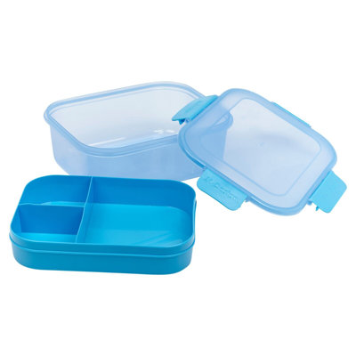 Plastic Lunch Boxes Food Storage Airtight Container Clip Lock Lids Leak