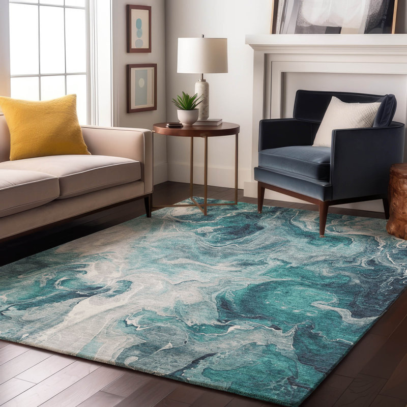 Premium Machine Washable Mehara AMF1687 Abstract Rug, Rectangle 3' x 5'