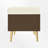 Upholstered Storage Bench With Gold Metal Legs-1092084413