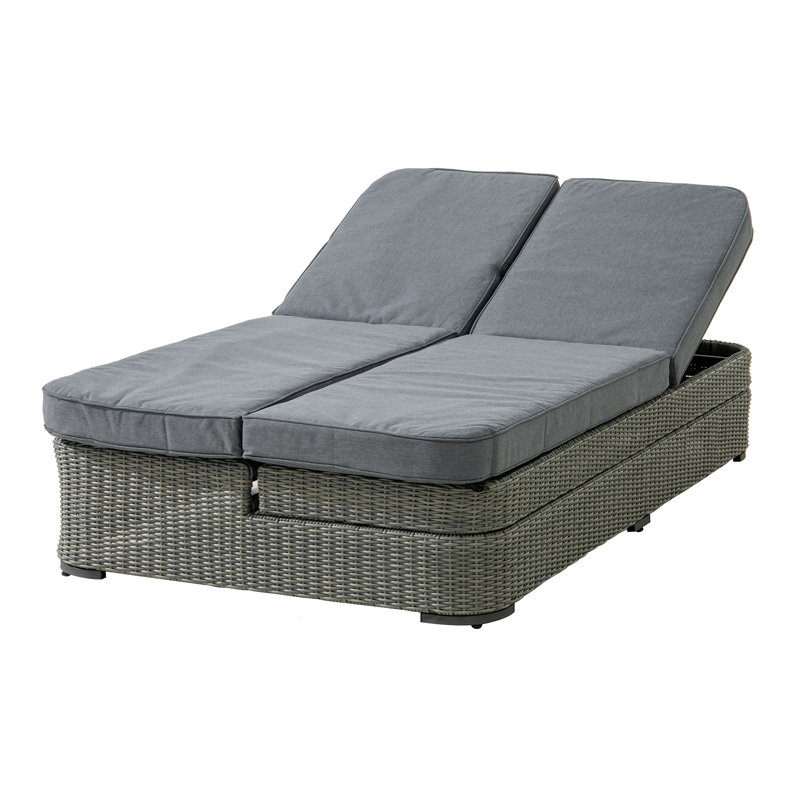 Steel garden lounge Aarhus - 194cm x 112cm, Grey