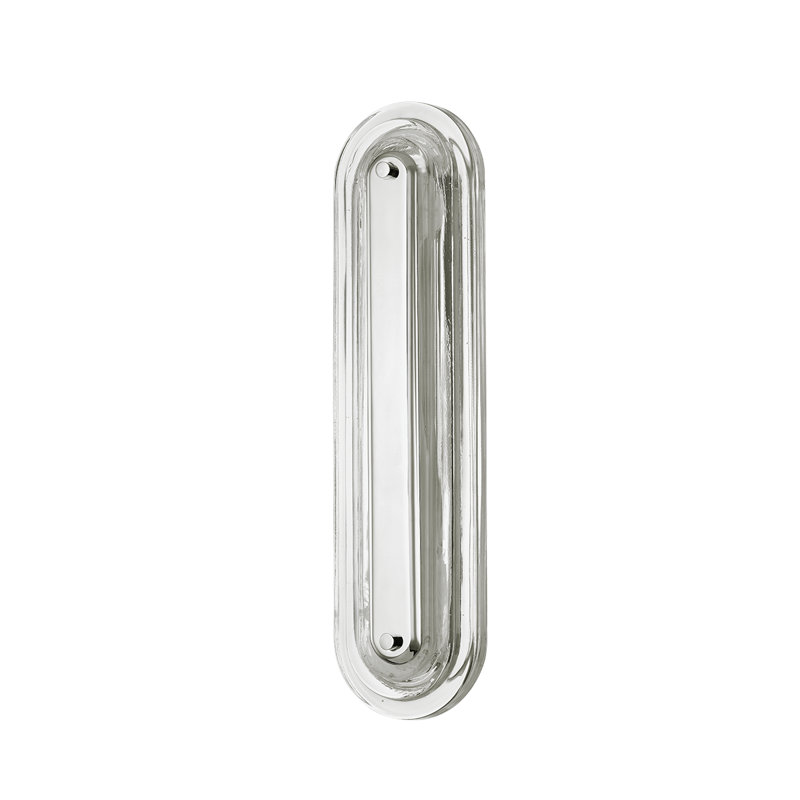 Litton Wall Sconce by PEMBROOKE & IVES, Polished Nickel, 21.25" H x 5.75" W x 5.75" D